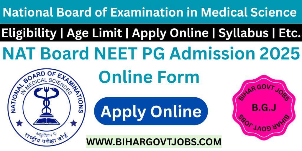 NEET PG Admission 2025 Online Form
