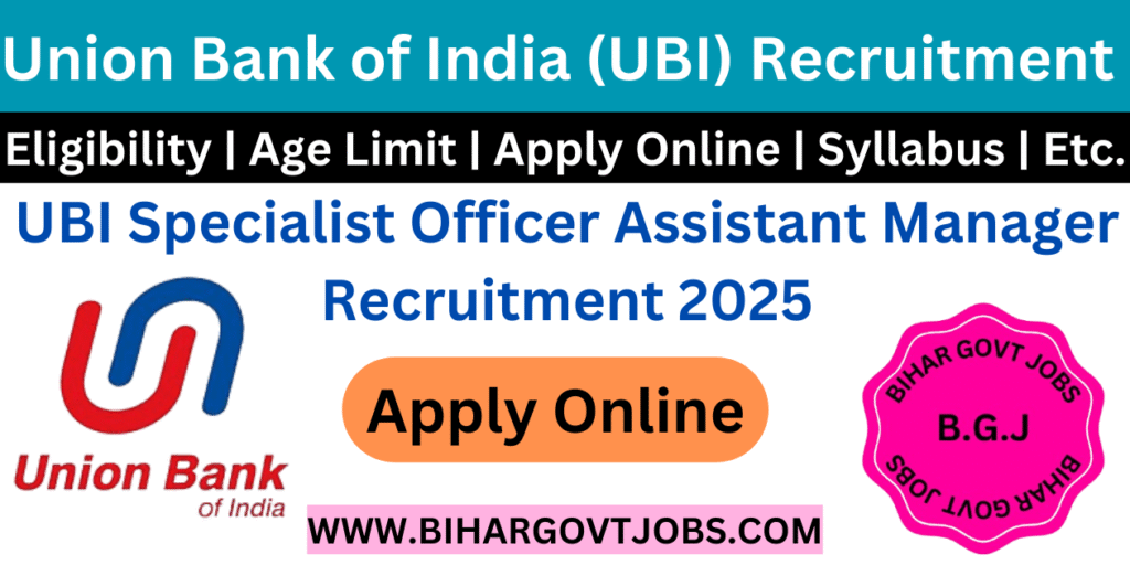 Union Bank Assistant Manager Apply Form 2025