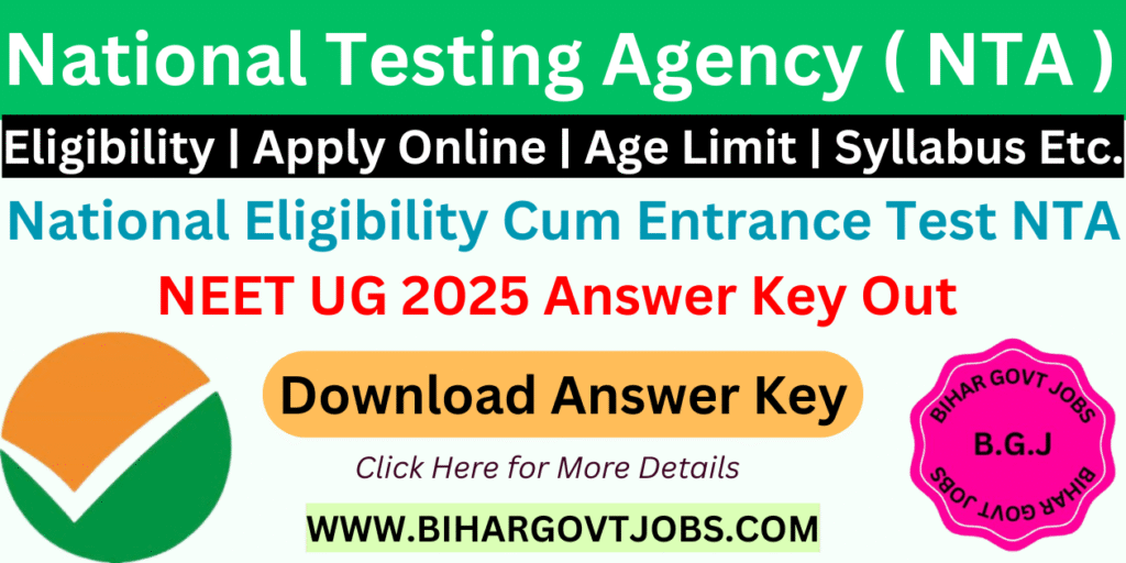 NTA NEET UG 2025 Answer Key Download 