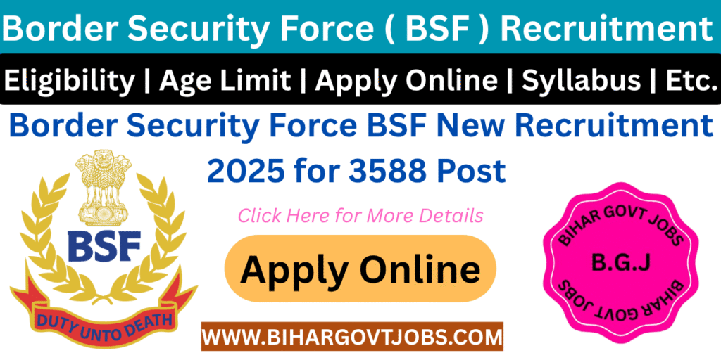 BSF Constable Tradesman Recruitment 2025 